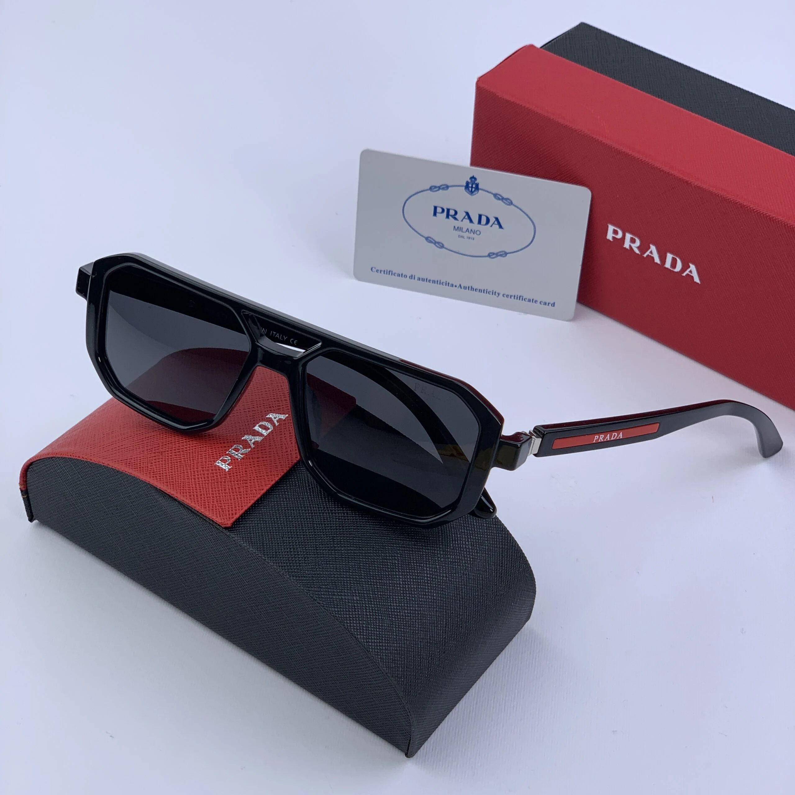 عینک آفتابی خلبانی پلاریزه برند پرادا کد955