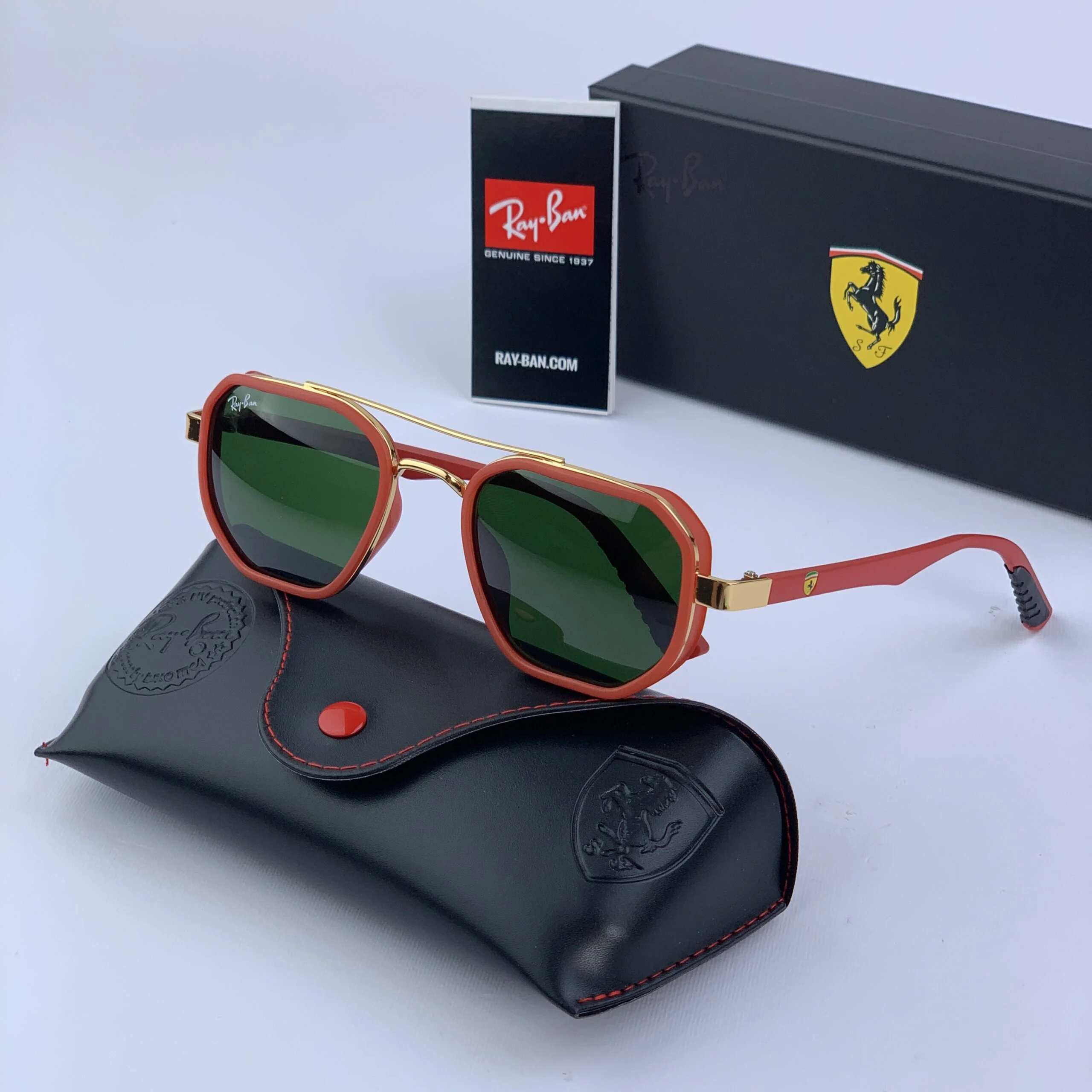 عینک آفتابی شیشه سنگ معروف ریبن فراری کد 003