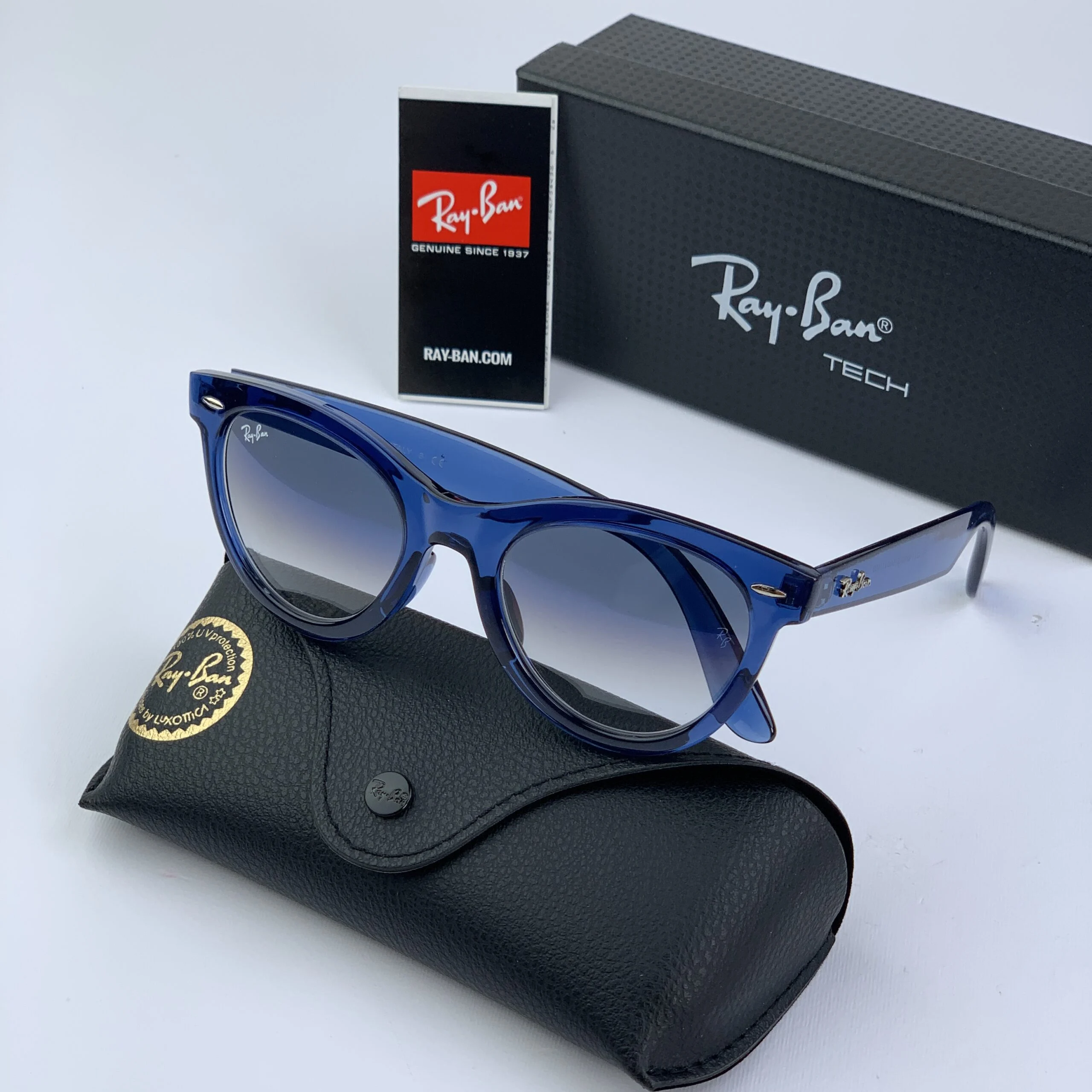 عینک آفتابی شیشه سنگ نیم گرد برند ریبن کد 41