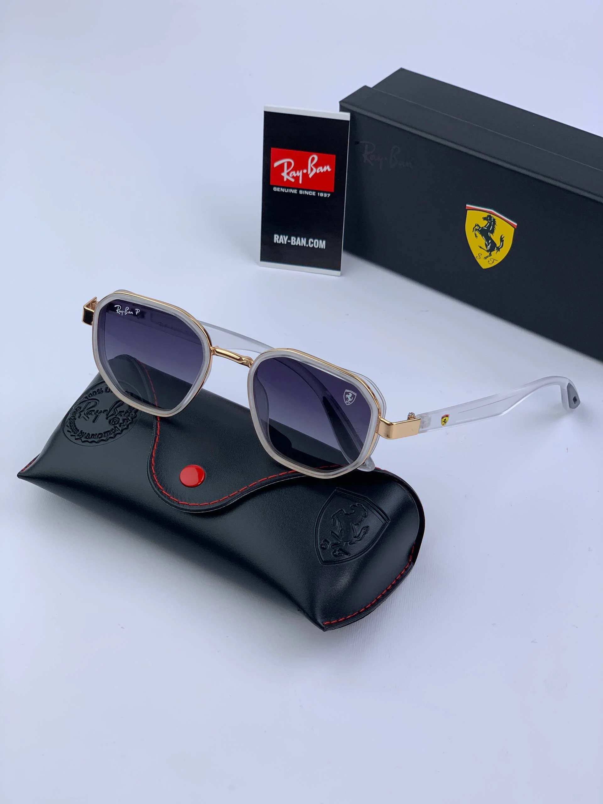 عینک آفتابی معروف تک پل برند ریبن فراری کد 75